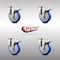 Service Caster 5 Inch 316SS Blue Polyurethane Swivel Top Plate Caster Set Total Lock Brake SCC SCC-SS316TTL20S514-PPUB-BLUE-4 - alternate 4